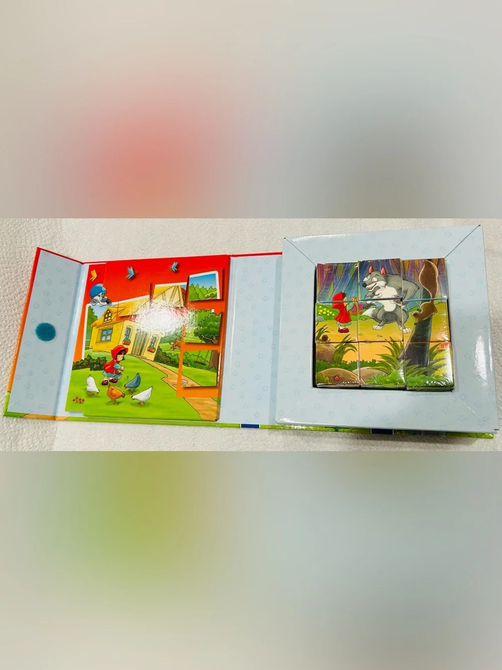 Little Red Riding Hood Puzzle Block Book - Red & Multicolor